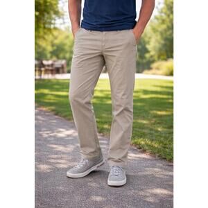 VRST Pants Mens 36x31 Beige Slim Tapered 5 Pocket Casual Chino Golf Travel